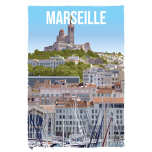 AF238 - Lot de 5 Affiches Marseille Notre Dame de la Garde - 20x30cm